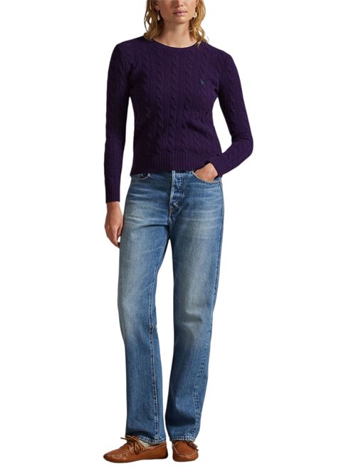 girocollo donna a trecce viola Ralph Lauren | 211971865011